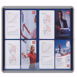 Nobo Vitrine d`intérieur fond tissu 8xA4