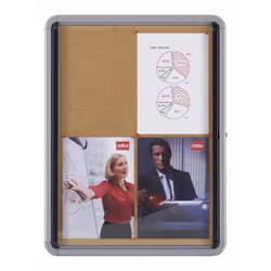 Nobo Vitrine d`intérieur fond liège 4xA4, 532 mm, 692 mm, 37 mm, 4,97 kg, 572 mm, 732 mm