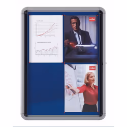Nobo Vitrine d`intérieur fond tissu 9xA4, 532 mm, 692 mm, 792 mm, 1040 mm, 77 mm