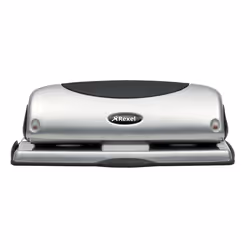 Rexel Perforateur P425 4 trous coloris argent/noir, 25 feuilles, Noir, Argent, Métal, 8 cm, 6 mm, Chine