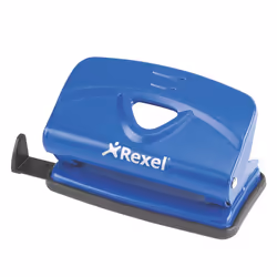 Rexel Perforateur métal 2 trous 10 feuilles, bleu, 10 feuilles, Bleu, Métal, A4, A6, Chine, 116 mm