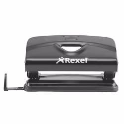 Rexel Perforateur métal 2 trous 10 feuilles, noir, 10 feuilles, Noir, Métal, A4, A6, Chine, 116 mm