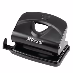Rexel Perforateur métal 2 trous 20 feuilles, noir, 20 feuilles, Noir, Noir, Métal, Chine, 117 mm