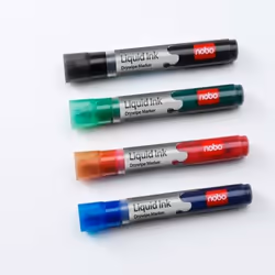 Nobo Marqueurs effaçables à sec Liquid Ink coloris assortis (6)