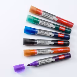 Nobo Marqueurs effaçables à sec Liquid Ink coloris assortis (6) - Vue supplémentaire 4