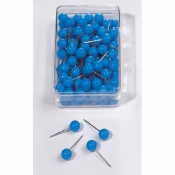 Nobo Boîte d`épingles Moderation Bleu (100)
