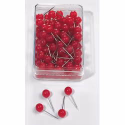 Nobo Boîte d`épingles Moderation Rouge (100)