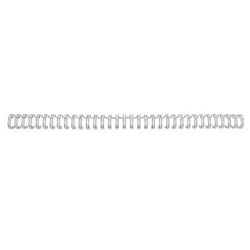 GBC Peignes métal WireBind 5 mm, argent (100)