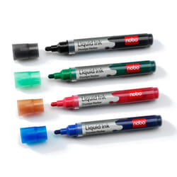 Nobo Marqueurs Liquid Ink effaçables à sec, assortis blister (6)