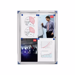 Nobo Vitrine d`intérieur extra plate à fond magnétique 2xA4, 1,25 kg, 438 mm, 56 mm, 563 mm, 1,63 kg