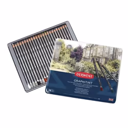 Crayons - Derwent - Graphitint - 24 Crayons - Aquarellables - Qualité Professionnelle