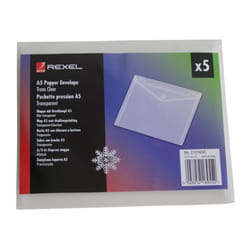 Rexel Chemise pression Ice format paysage A5, transparent (5)