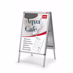 Nobo Chevalet porte-affiches clipsable 700x1000 mm, Aluminium, Argent, Cadre pour une seule photo, 700 mm, 1000 mm