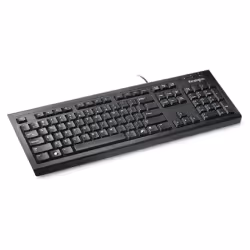 Kensington Clavier filaire ValuKeyboard - /USB, Taille réelle (100 %), Avec fil, USB, QWERTZ, Noir