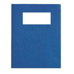 GBC Plats de couverture LeatherGrain 25 avec fenêtre bleu (50)