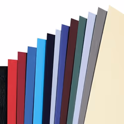 GBC Plats de couverture LeatherGrain 25 avec fenêtre bleu (50)