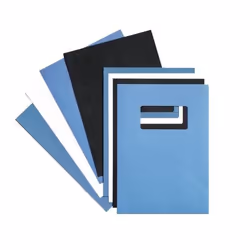 GBC Plats de couverture LeatherGrain 25 avec fenêtre bleu (50) - Vue supplémentaire 4