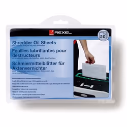 Rexel Feuilles prélubrifiées pour destructeurs (20)