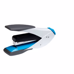 Rexel Agrafeuse Easy Touch 30 sans effort demi-bande, blanc/bleu