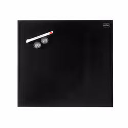 Nobo Tableau magnétique noir en verre Diamond 300x300, conditionnement retail, 346 mm, 346 mm, 36 mm, 1,51 kg