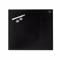 Nobo Tableau magnétique noir en verre Diamond 450x450, conditionnement retail, 450 mm, 15 mm, 450 mm, 496 mm, 496 mm, 35 mm