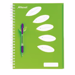 Rexel Cahier 5 matières A4 Joy, 250 pages, Citron Vert