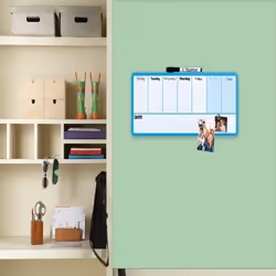 Rexel Organisateur hebdomadaire magnétique effaçable à sec Bleu 140x360 mm, 360 mm, 140 mm, 355 mm, 18 mm, 152 mm, Bleu, Bleu ...