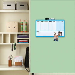 Rexel Organisateur hebdomadaire magnétique effaçable à sec Bleu 140x360 mm