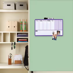Rexel Organisateur hebdomadaire magnétique effaçable à sec Pourpre 140x360 mm, 360 mm, 140 mm, 356 mm, 18 mm, 356 mm, Violet, ...
