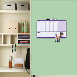 Rexel Organisateur hebdomadaire magnétique effaçable à sec Pourpre 140x360 mm