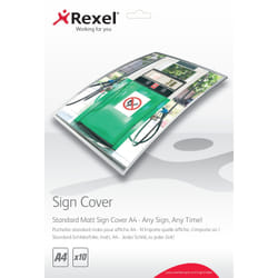 Rexel Pochette standard mate pour affiche A4 (10)