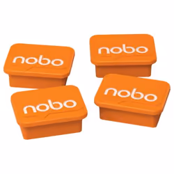 Nobo Haftmagnet Orange, 4 Stück Aimant de tableau blanc