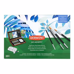 Derwent Academy Watercolour Wooden Box, Multicolore, Peinture aquarelle