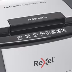 Rexel Optimum AutoFeed+ 150X destructeur de papier Destruction croisée 55 dB 22 cm Noir, Argent - Vue supplémentaire 5