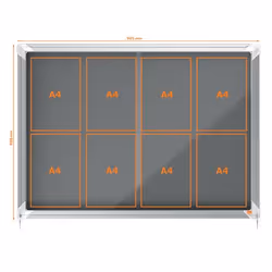 Nobo 1915336 tableau d'affichage Intérieure Gris Aluminium - Vue supplémentaire 5