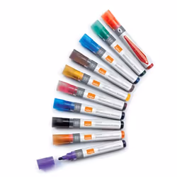 Nobo 1915381, 10 pièce(s), Multicolore, Pointe du marqueur, Couleurs assorties, 3 mm, 38 mm