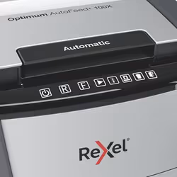 Rexel Optimum AutoFeed+ 100X destructeur de papier Destruction croisée 55 dB 22 cm Noir, Gris - Vue supplémentaire 5