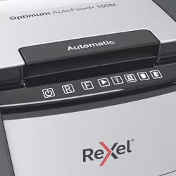 Rexel Optimum AutoFeed+ 150M destructeur de papier Découpage par micro-broyage 55 dB 22 cm Noir, Gris - Vue supplémentaire 5