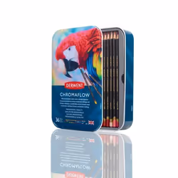 Crayons de Couleur - Derwent - Chromaflow - Boîte de 36 - Qualité Professionnelle - Multicolore