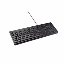 Kensington KB100 EQ, Taille réelle (100 %), Avec fil, USB, Clavier à membrane, QWERTY, Noir