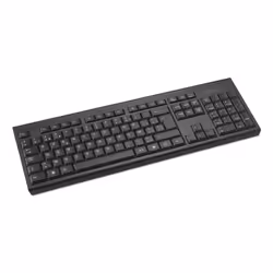 Kensington KB150 EQ Clavier sans fil, Taille réelle (100 %), Sans fil, RF sans fil, Clavier à membrane, AZERTY, Noir