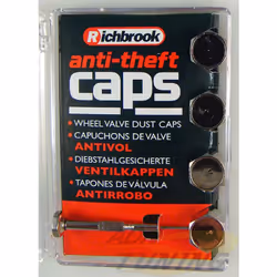 Ces capuchons de valves Richbrook sont des antivols, livrés avec tournevis pour les bloquer. Diamètre : 1cm Hauteur : 1.2cm L ...