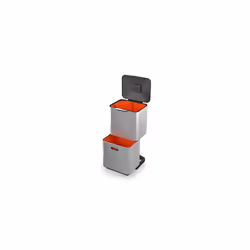 Joseph Joseph Totem Max poubelle avec séparation des déchets et recyclage, 60 L, filtre à charbon actif, acier inoxydable (30 ...
