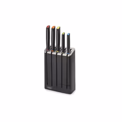 Joseph Joseph Elevate, Jeu de couteaux, Acier inoxydable, 1 outils, Aiguiseur de couteau, Noir, Noir