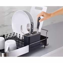 Joseph Joseph 85153 égouttoir à vaisselle Noir, Acier inoxydable