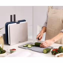Joseph Joseph Nest planche à découper pour cuisine Rectangulaire Acier inoxydable Gris