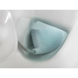 Joseph Joseph 70506 Brosse Toilette, Acier Inoxydable, Blanc/Bleu Ciel, 11,4 x 7,4 x 42,9 cm