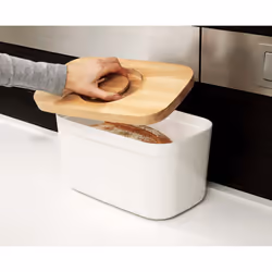 Joseph Joseph Bread Bin Boîte à pain Rectangulaire Blanc Bambou, Plastique
