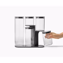 Joseph Joseph Podium Kit de boîtes universelles 5,4 L Verre, Silicone, Acier inoxydable