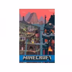 Poster - Minecraft - World - 61cm x 91.5cm - Impression haute qualité - Grammage 150g/m²